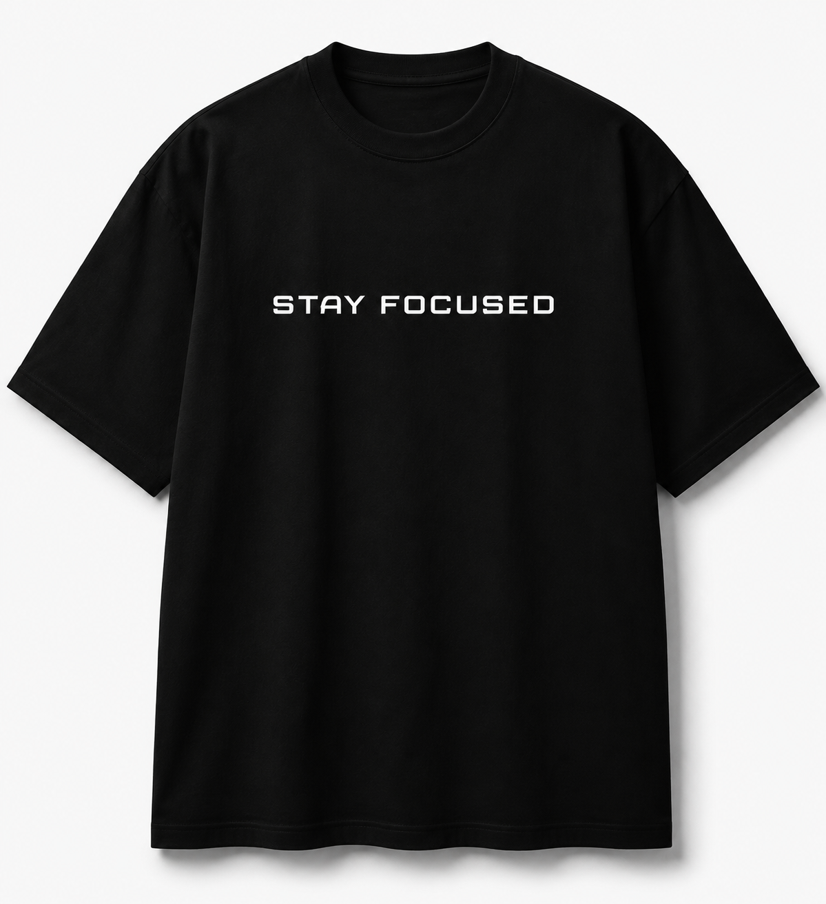 Stay Focused Oversized T-Shirt – Black